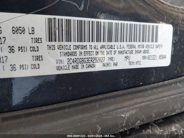 2C4RDGBG3ER292027 Dodge Grand Caravan Se