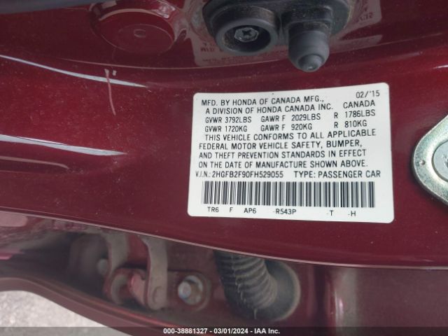 2HGFB2F90FH529055 Honda Civic Ex-l