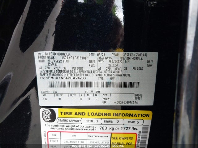 Ford Expedition King Ranch Max 2023 1FMJK1N84PEA24233 Image 9