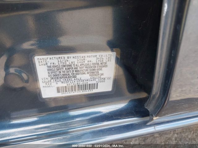 3N1CN7APXHL831333 Nissan Versa 1.6 Sv