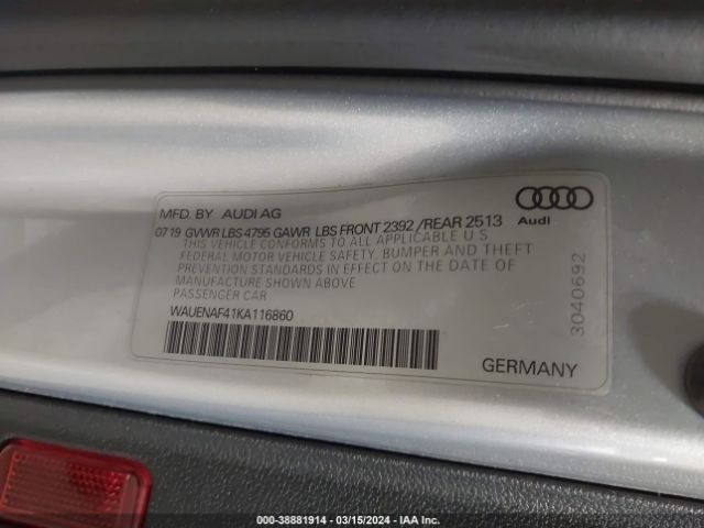 WAUENAF41KA116860 Audi A4 45 Premium