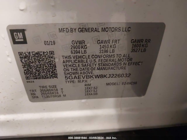 Buick Enclave Awd Premium 2019 5GAEVBKW8KJ226032 Image 9