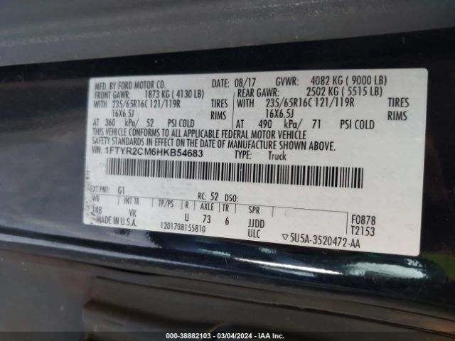 1FTYR2CM6HKB54683 Ford Transit-250
