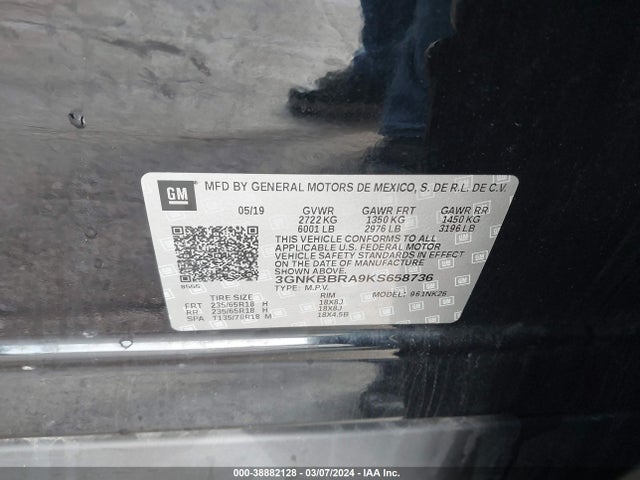 Chevrolet Blazer 2019 3GNKBBRA9KS658736 Image 9