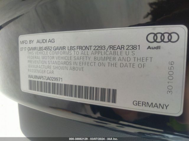 WAU8NAF57JA029971 Audi A5 2.0t Premium