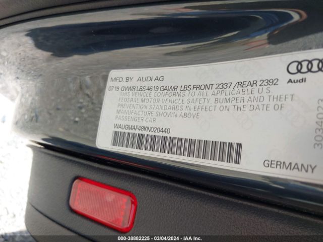 2019 AUDI A4 WAUGMAF48KN020440 Photo 8