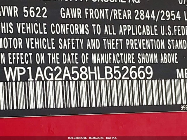 2017 PORSCHE MACAN WP1AG2A58HLB52669 Photo 8