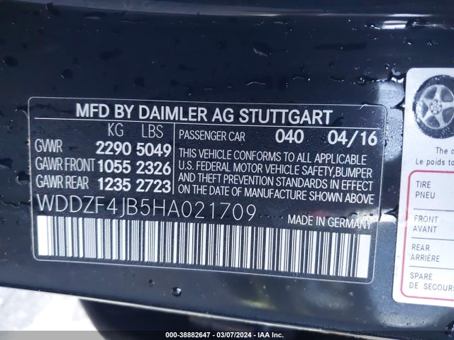 Mercedes-Benz E 300 2017 WDDZF4JB5HA021709 Image 9