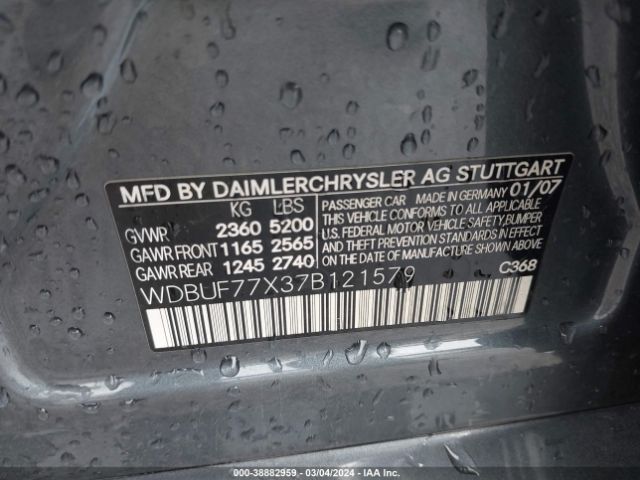 2007 MERCEDES-BENZ E 63 AMG WDBUF77X37B121579 Photo 8
