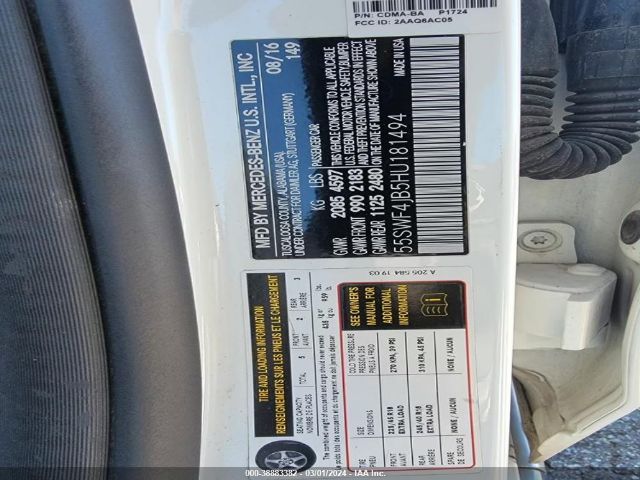 2017 MERCEDES-BENZ C 300 55SWF4JB5HU181494 Photo 8