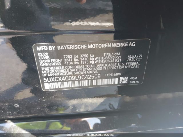 5UXCX4C09L9C42508 BMW X7 Xdrive50i