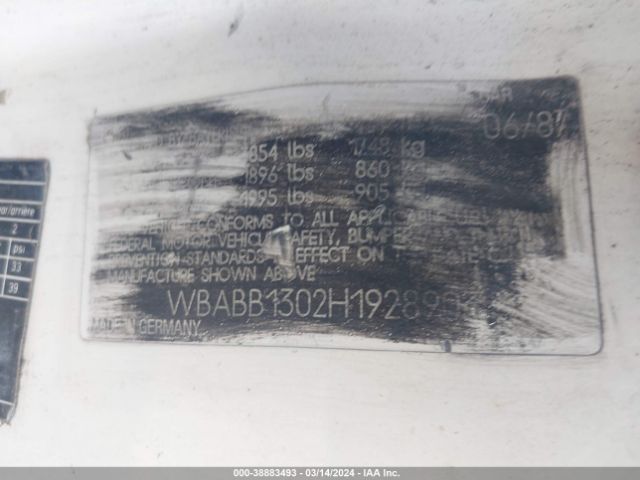 1987 BMW 325 WBABB1302H1928903 Photo 8