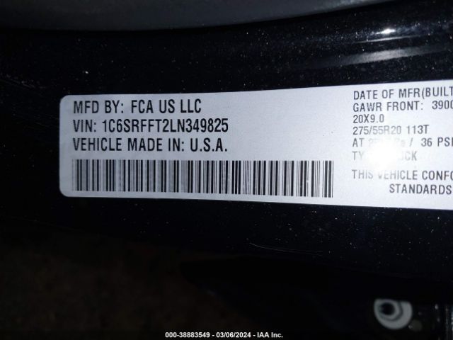 2020 RAM 1500 1C6SRFFT2LN349825 Photo 8