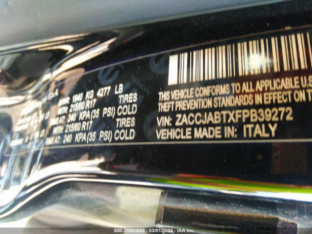 ZACCJABTXFPB39272 Jeep Renegade Latitude
