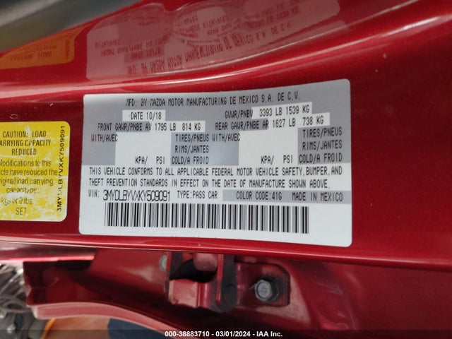 Toyota YARIS LE 2019 3MYDLBYVXKY509091 Image 9