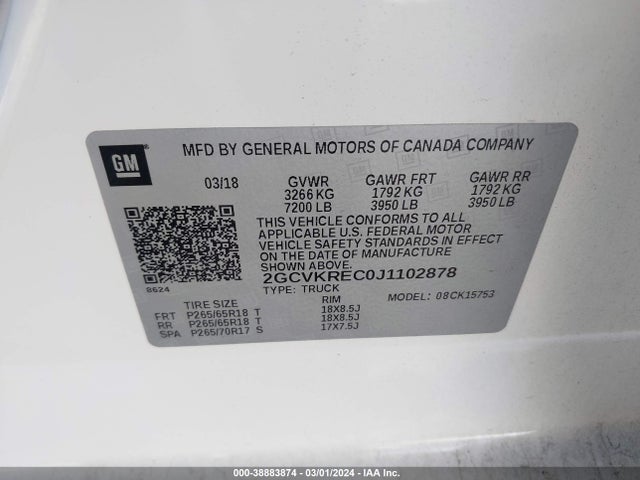 Chevrolet Silverado 1500 2lt 2018 2GCVKREC0J1102878 Image 9