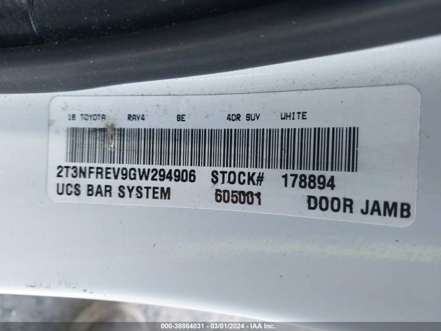 Toyota RAV4 SE 2016 2T3NFREV9GW294906 Image 9