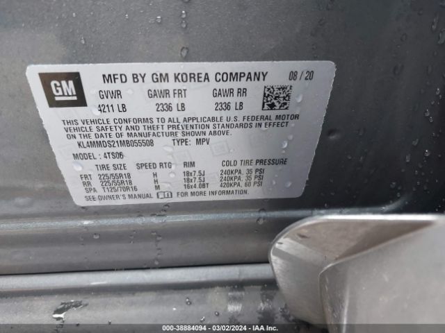 KL4MMDS21MB055508 Buick Encore Gx Fwd Select