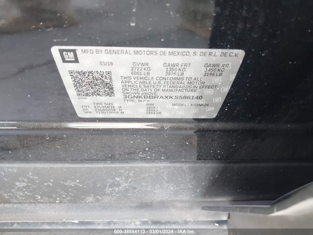 Chevrolet Blazer 2019 3GNKBBRAXKS586140 Image 9