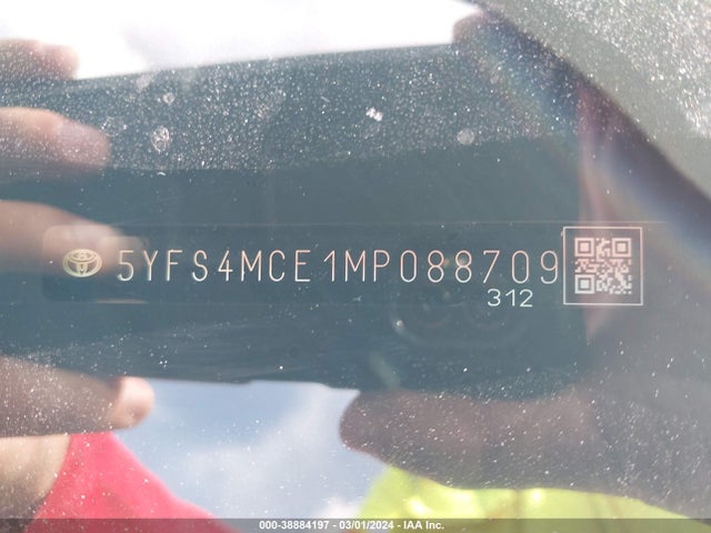 Toyota COROLLA SE 2021 5YFS4MCE1MP088709 Image 9