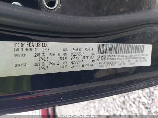 Dodge JOURNEY SE 2016 3C4PDCAB7GT187531 Image 9
