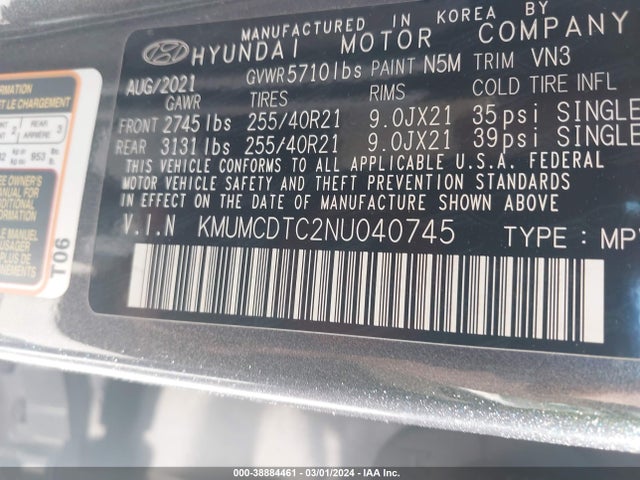 KMUMCDTC2NU040745 Genesis Gv70 3.5t Awd Sport