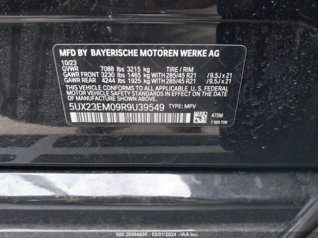 5UX23EM09R9U39549 BMW X7 Xdrive40i