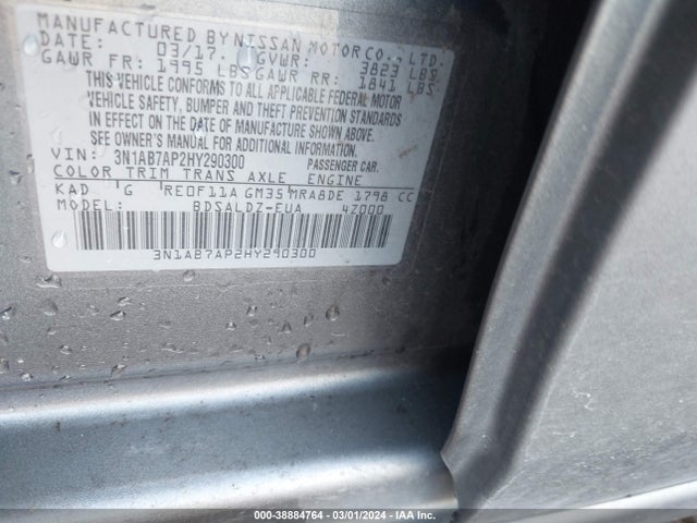 Nissan SENTRA SV 2017 3N1AB7AP2HY290300 Image 9