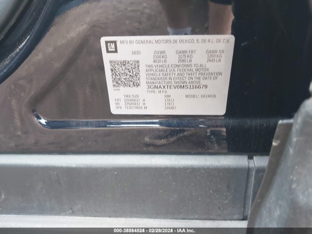 Chevrolet Equinox Awd 2fl 2021 3GNAXTEV0MS116679 Image 9