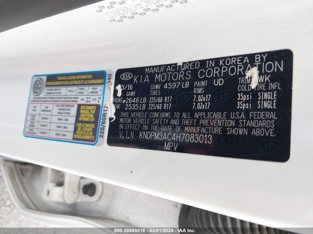 KIA Sportage Lx 2017 KNDPM3AC4H7083013 Image 9