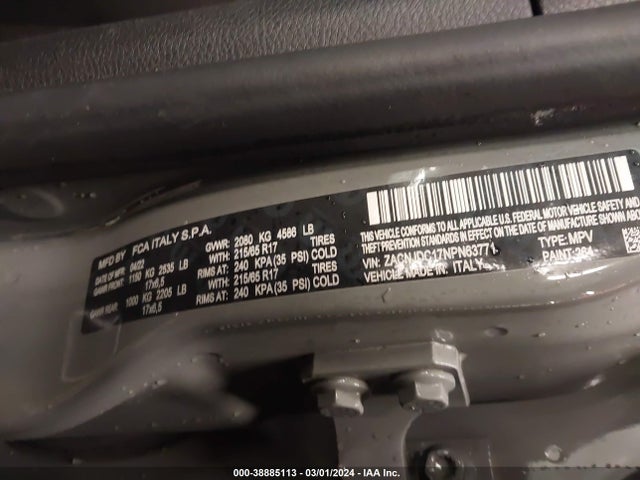 ZACNJDC17NPN63771 Jeep Renegade Trailhawk 4x4