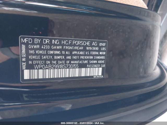 2008 PORSCHE 911 WP0AB29918S730155 Photo 8