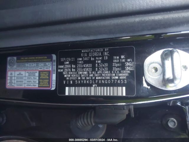 5XYRKDLFXNG077453 KIA Sorento X-line Sx Prestige