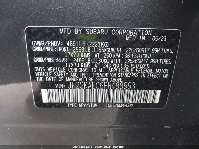 Subaru Forester Premium 2023 JF2SKAEC6PH488993 Image 9