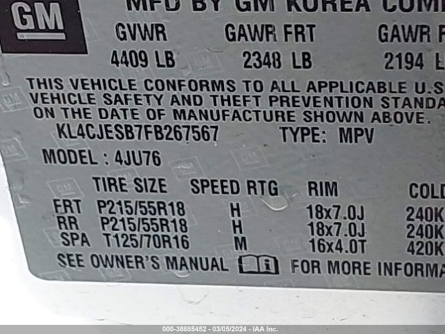 KL4CJESB7FB267567 Buick Encore