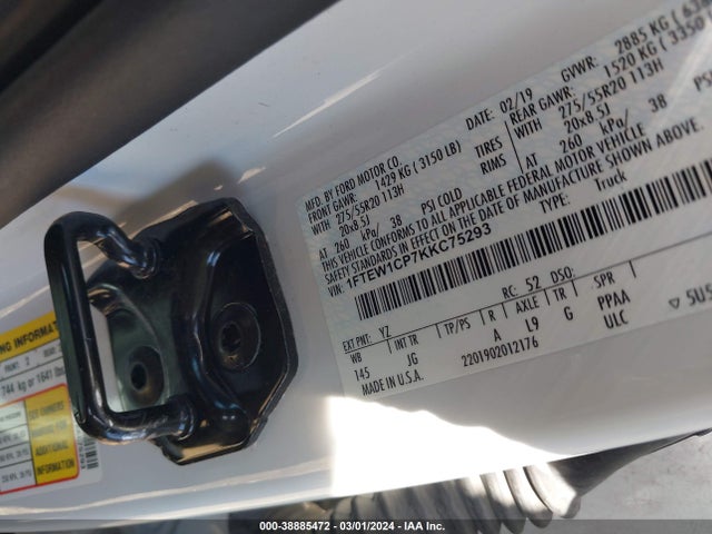 Ford F-150 Xl 2019 1FTEW1CP7KKC75293 Image 9