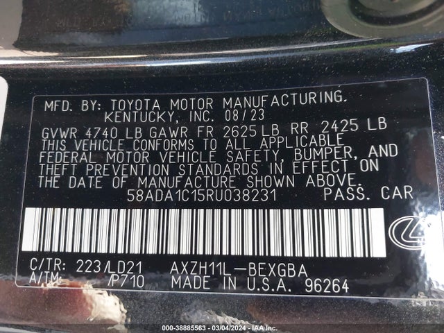 Lexus ES 300H 2024 58ADA1C15RU038231 Image 9