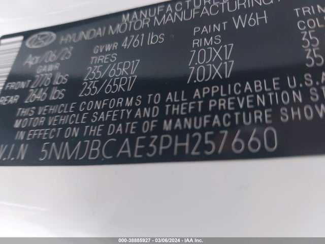 Hyundai TUCSON SEL 2023 5NMJBCAE3PH257660 Image 9