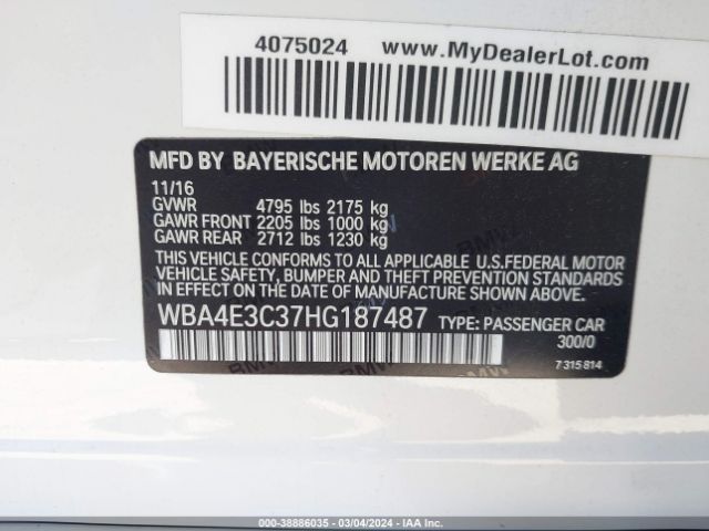 WBA4E3C37HG187487 BMW 440i Gran Coupe