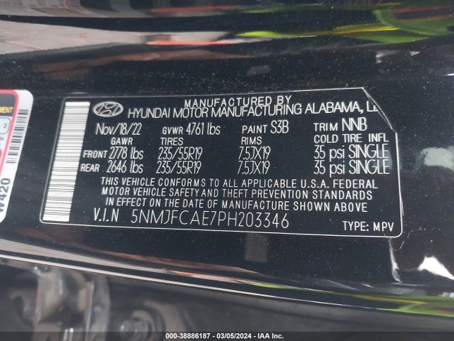 Hyundai TUCSON SEL 2023 5NMJFCAE7PH203346 Image 9