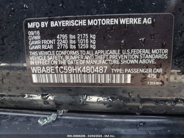 WBA8E1C59HK480487 BMW 330e Iperformance