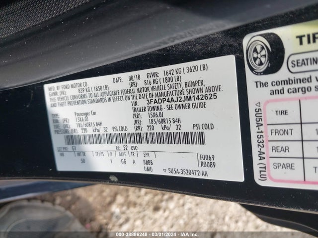 Ford FIESTA S 2018 3FADP4AJ2JM142625 Image 9