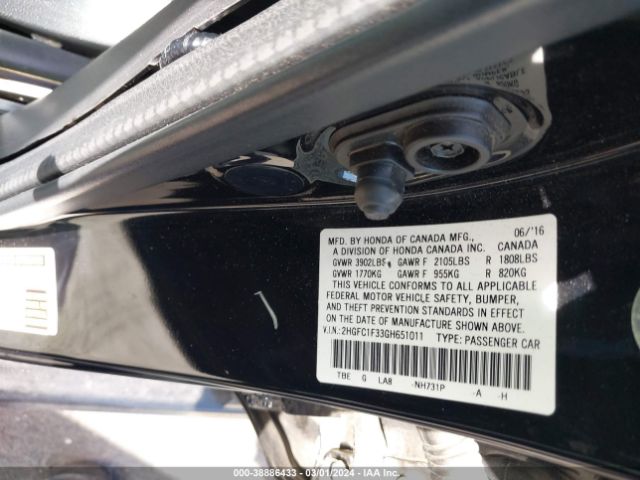 2HGFC1F33GH651011 Honda Civic Ex-t