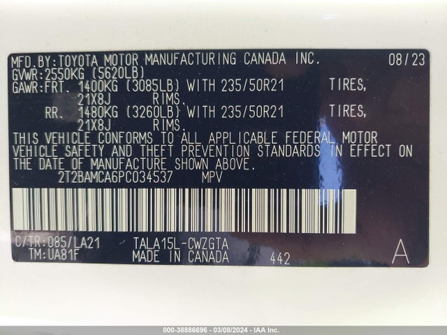 Lexus Rx 350 Luxury 2023 2T2BAMCA6PC034537 Image 9