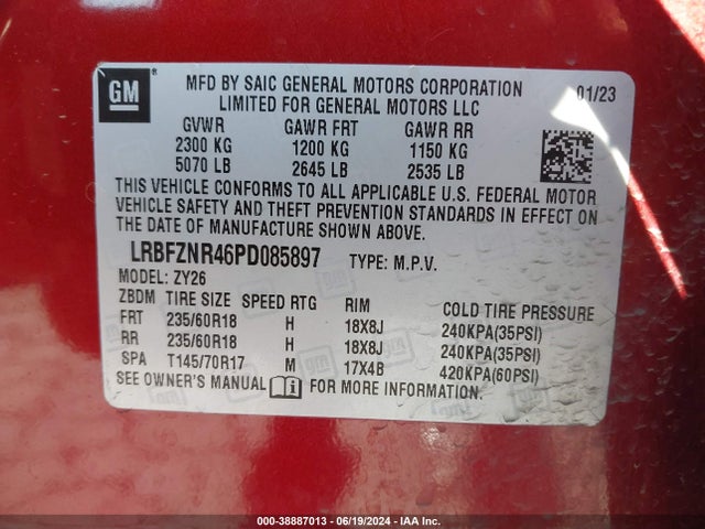 Buick Envision Essence Fwd 2023 LRBFZNR46PD085897 Image 9