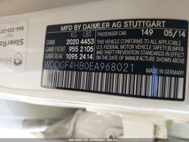 WDDGF4HB0EA968021 Mercedes-Benz C 250 Luxury/sport