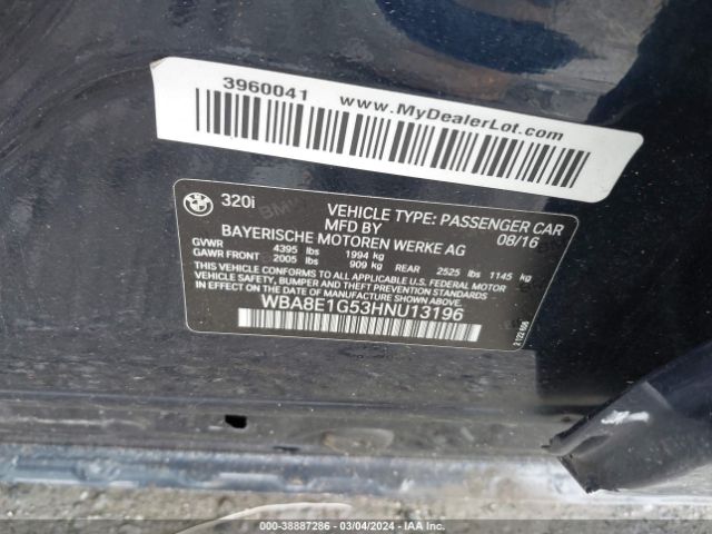WBA8E1G53HNU13196 BMW 320i