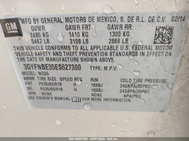 Cadillac Srx Luxury Collection 2014 3GYFNBE35ES627300 Image 9
