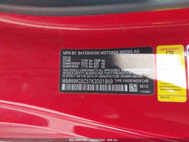 2019 MINI CONVERTIBLE WMWWG5C57K3D01859 Photo 8