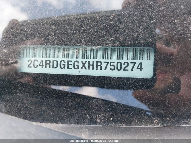 Dodge Grand Caravan Gt 2017 2C4RDGEGXHR750274 Image 9